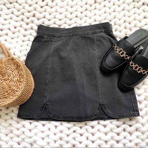 High waisted Denim Skirt.